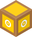 Isometric Platformer Yellow Coin Box